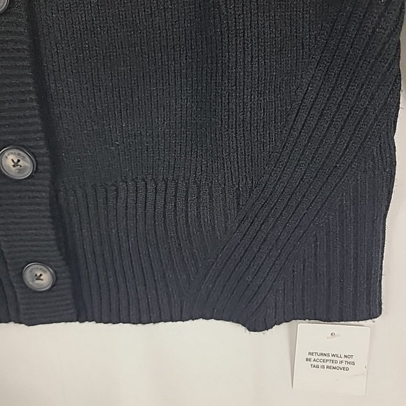NWT Apparis Anderson Ribbed Button Up Cardigan Knit Black Size Small Retail $245 - Picture 6 of 9